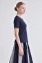 Round Neck Basic T-Shirt Dark Blue - 3
