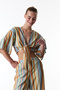 Carrie Striped Linen Short Sleeve Top