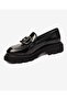 72192 Zn Urban Leather Comfort Casual Oxford Women's Shoes Black-Pattern - 3