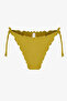 Green Emilia Ruffled Glitter Mid-Waist Bikini Bottom - 4