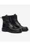Men's Black Genuine Leather Military Boots 5K1Yb18750 - 3