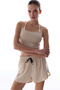 Beige Layered Active Top