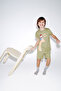 Boy's Khaki Dinosaur the Field Short Sleeve 2-Piece Pajama Set - 2