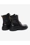 Men's Black Genuine Leather Military Boots 5K1Yb18750 - 4
