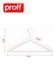 Wooden Patterned Plastic Clothes Hangers-White- 12 Pieces - 3