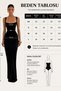 Women's Square Neck Back Tie Draped Maxi Evening Dress - 4
