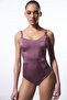 Burgundy Dina Rose Buckled Corset Shaping Swimsuit