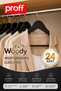 Wooden Patterned Plastic Clothes Hangers Black - 24 Pieces - 2