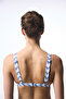 Biana Navy Deep V Cut Zigzag Patterned Bikini Top - 2