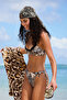 Leopard Patterned Brissa Bikini Top - 2