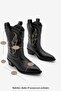 Women's Pointed Toe Cowboy Embroidered Western Boots Tevlus Black - 8