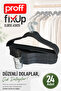 Fixup 24-Piece Non-Slip Black Clothes Hangers - Space-Saving Thin In-Closet Hanger Set