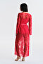 Pirra Lace Red Dressing Gown - Privee Collection - 3