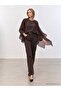 Women's Tulle Blouse Shirt with Cape Detail - 2