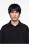 Men's Basic Diagonal Polo Sweatshirt Black - 2