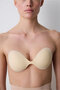 Beige Thin Non-Padded Silicone Bra - 4