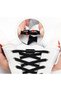 Set of 3 Flat Elastic Smart Laces 100 cm – Snap On, Metal Clip, Screw-On – Black - 4