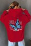 Unisex Butterfly Back Printed Sweatshirt
