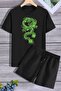 Dragon Shorts T-shirt Tracksuit Set