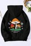 Unisex Mushroom Printed Oversize Sweatshirt