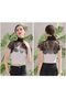 2PCS Women's Lace Fake Collar Set,Elegant Turtleneck Base Layer,Decorative Detachable Collars in White and Black - 7