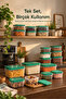 16-Piece Green Storage Container Set 4X(1000-650-450-300 ml) Square Food and Dry Food Kitchen Organizer with Lids - 7