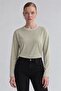 Crew Neck Basic Blouse Light Green - 4