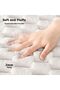 Non-Slip Flannel Plush Bath Mat,16 x 24 Inch Absorbent Shaggy Bathroom Rug,White - 3