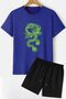Dragon Shorts T-shirt Tracksuit Set