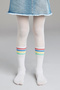 White Girl's Colorful Striped Pantyhose