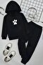 Children's Paw Printed Tracksuit Set