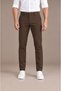 Men's Brown Classic Fabric Trousers Slim Fit Lycra Ankle Length Narrow Leg - 2