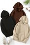 Unisex Plain 3' Unprinted Hooded Oversize Sweatshirt