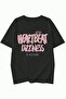 Unisex Heart Beat Printed Oversize T-shirt - 2