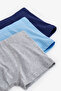 3-Piece Blue Solid Boxers for Boys - Multi Color - 5