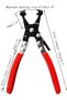 Hose Clamp Pliers,Swivel Flat Band Pliers for Auto Repair,Coolant Hose Clip Removal and Installation Tool - 2