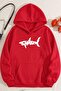 Unisex Shark Printed Oversize Sweatshirt