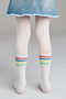 White Girl's Colorful Striped Pantyhose - 2