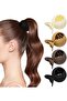 8 Pieces Matte Non-Slip Hair Clips for High Ponytails,Brown and Black - 4