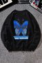 Unisex Butterfly Printed Crew Neck Sweatshirt