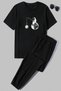 Unisex Astronaut Printed 2-Piece Tracksuit Set