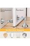 2 Pack Magnetic Door Stoppers,Stainless Steel Door Catch Holder with Adhesive Tapes and Screws,Silver - 4