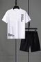 Unisex Believe Detail Printed Shorts Set
