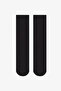 Girl's Heelless Black 2-Piece Trouser Socks