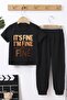 Children's Printed Unisex Bottom - Top Tracksuit Set