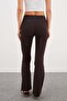 High Waist Stretchy Fabric Flare Leggings - 8