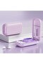 Pill Cutter and Splitter with Mini Organizer,Adjustable Tablet Divider for Large and Small Pills,4 Compartments,Blue and Purple - 3