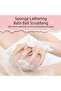 2-Piece Bath Shower Sponge and Silicone Body Brush Set,Exfoliating Scrubber for Deep Cleaning and Massage,Pink and Cyan - 5