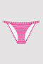 Pink Bloom Striped Bikini Bottom - 4