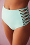 Mintgreen Basic Hight Fashion Bikini Bottom - 2